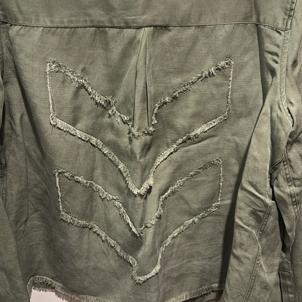 Green Button Up Top - image 3